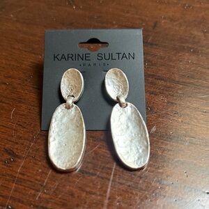 Silver Oval Earrings